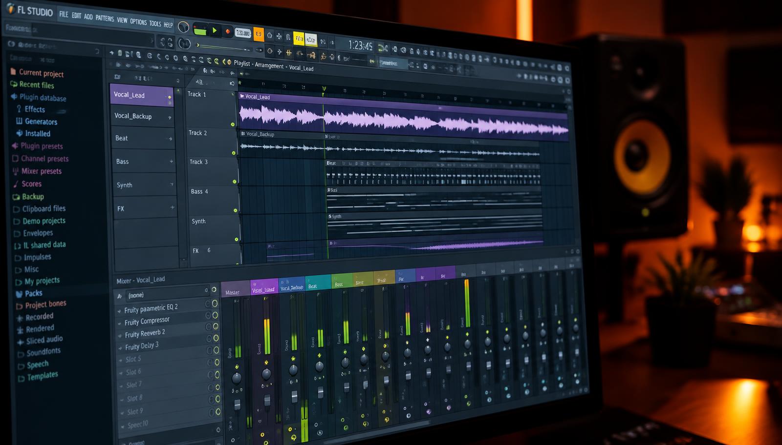 VocalForge Routing im FL Studio Mixer